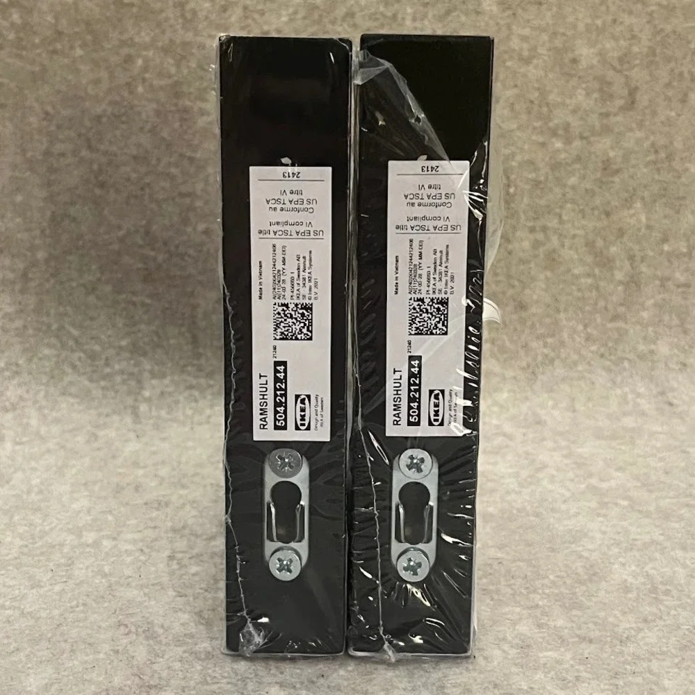IKEA RAMSHULT Lot of 2 Shelf Brackets Black 504.212.44 21240